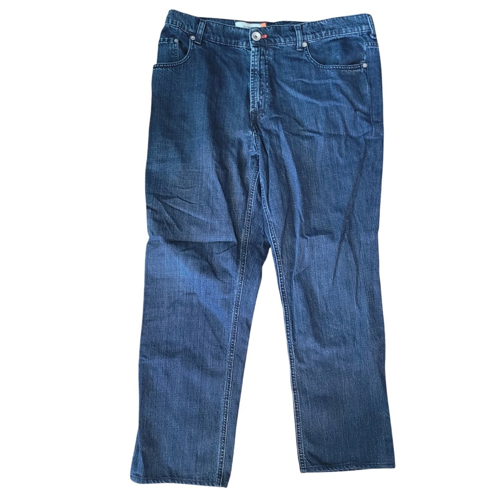 Faconnable Jeans Modele F40 Mens 38L Dark Wash Straight‎ Leg Blue Cotton Denim
